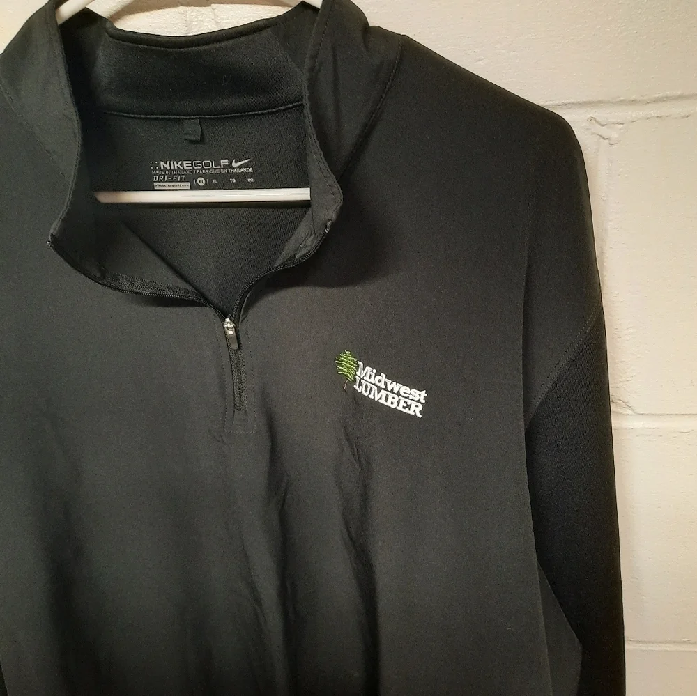 NIKE GOLF Dri-Fit Fabric Mix 1/2 Zip Long Sleeve cover Up